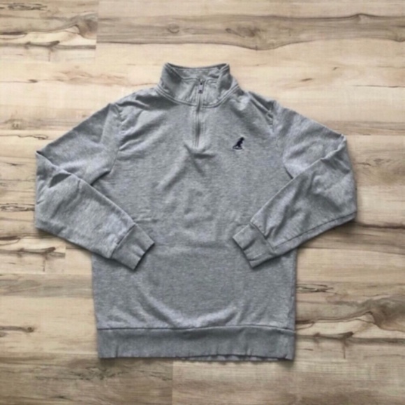 Kangol Men's Gray Quarter-Zip Sweater - Picture 1 of 7